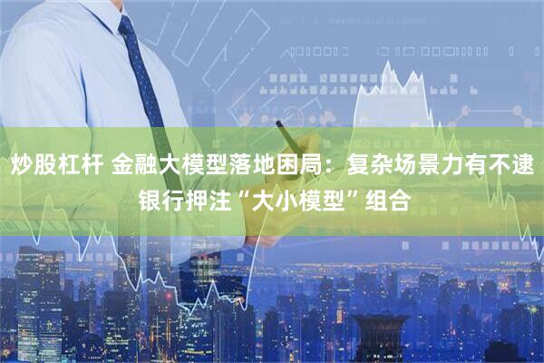 炒股杠杆 金融大模型落地困局：复杂场景力有不逮 银行押注“大小模型”组合